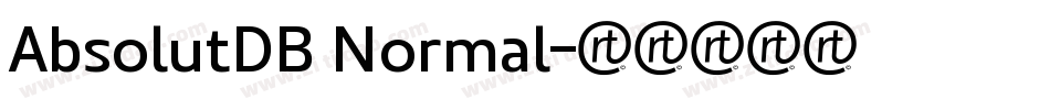AbsolutDB Normal字体转换
